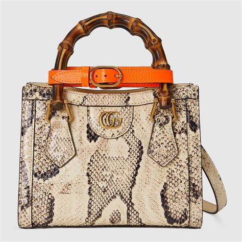 gucci python clutch|Gucci mini tote bag.